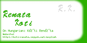 renata koti business card